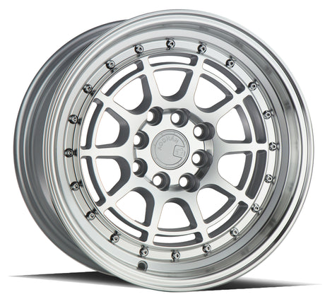 Aodhan AH04 15X8 4X100/114.3 +20 Offset Wheel - Silver w/Machined Face - Aodhan Aftermarket Wheel