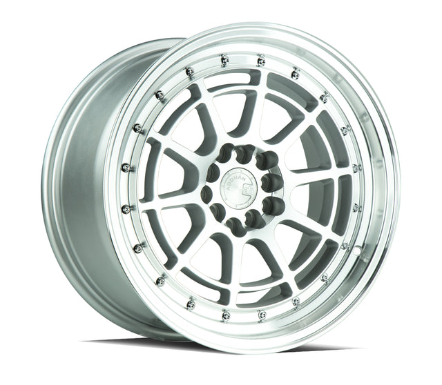 Aodhan AH04 17X9 5X100/114.3 +25 Offset Wheel - Silver w/Machined Face - Aodhan Aftermarket Wheel