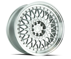 Aodhan AH05 16X8 4X100/114.3 +15 Offset Wheel - Silver w/Machined Face - Aodhan Aftermarket Wheel