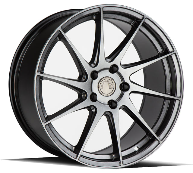 Aodhan AH09 (Driver Side) 18X8.5 5X100 +35 Offset Wheel - Hyper Black - Aodhan Aftermarket Wheel