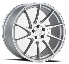 Aodhan AH09 (Driver Side ) 18X8.5 5X108 +35 Offset Wheel - Gloss Silver Machined Face - Aodhan Aftermarket Wheel