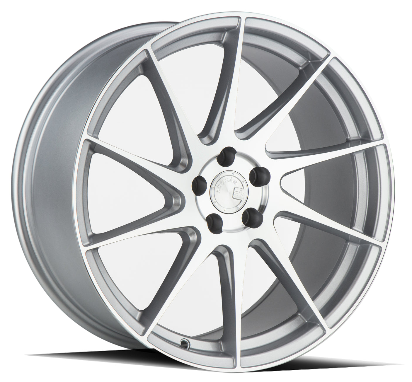 Aodhan AH09 (Driver Side ) 18X8.5 5X112 +35 Offset Wheel - Gloss Silver Machined Face - Aodhan Aftermarket Wheel