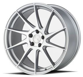 Aodhan AH09 (Passenger Side ) 18X8.5 5X108 +35 Offset Wheel - Gloss Silver Machined Face - Aodhan Aftermarket Wheel
