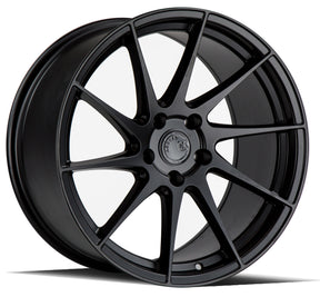 Aodhan AH09 (Driver Side) 18X8.5 5X108 +35 Offset Wheel - Matte Black - Aodhan Aftermarket Wheel