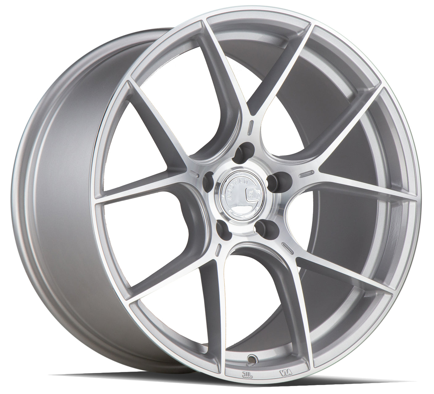 Aodhan AH-11 18X8.5 5X112 +35 Offset Wheel - Gloss Silver Machined Face - Aodhan Aftermarket Wheel
