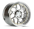 Aodhan DS01 18X8.5 5X100 +35 Offset Wheel - Vacuum Chrome w/ Gold Rivets - Aodhan Aftermarket Wheel