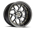 Aodhan DS01 19X10.5 5X114.3 +22 Offset Wheel - Black Vacuum w/ Gold Rivets - Aodhan Aftermarket Wheel