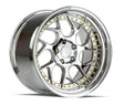 Aodhan DS01 19X9.5 5X114.3 +15 Offset Wheel - Vacuum Chrome w/ Gold Rivets - Aodhan Aftermarket Wheel
