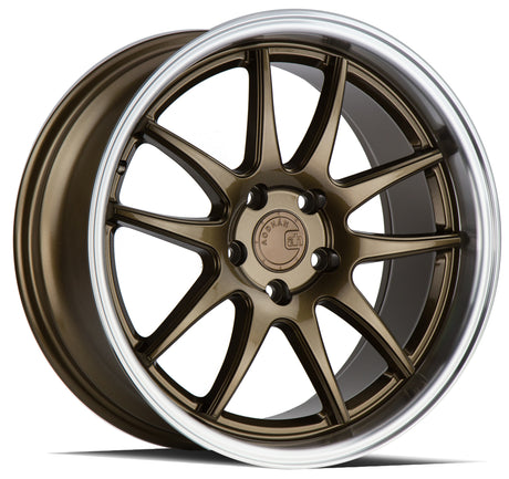 Aodhan DS02 18X8.5 5X100 +35 Offset Wheel - Bronze w/Machined Lip - Aodhan Aftermarket Wheel