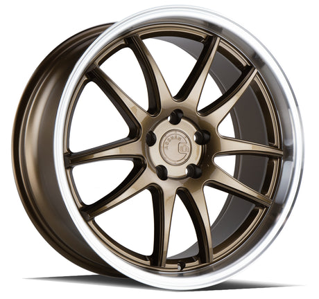 Aodhan DS02 19X8.5 5X114.3 +35 Offset Wheel - Bronze w/Machined Lip - Aodhan Aftermarket Wheel