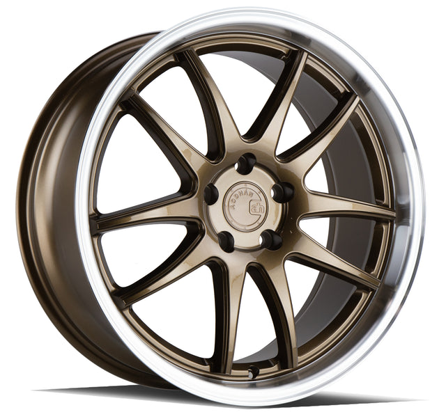 Aodhan DS02 19X8.5 5X114.3 +35 Offset Wheel - Bronze w/Machined Lip - Aodhan Aftermarket Wheel