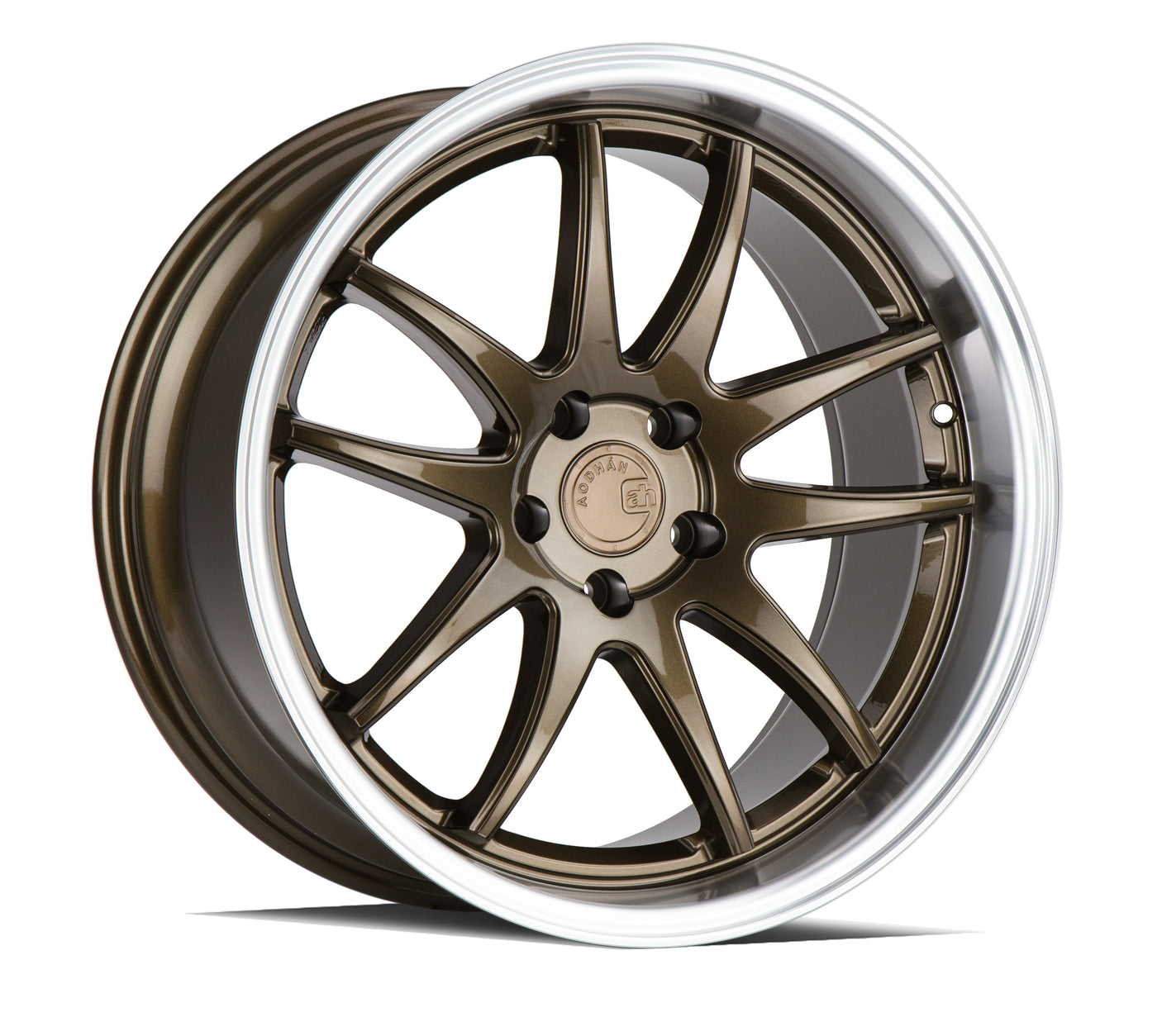 Aodhan DS02 19X9.5 5X114.3 +22 Offset Wheel - Bronze w/Machined Lip - Aodhan Aftermarket Wheel