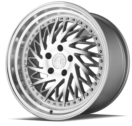 Aodhan DS03 (Driver Side) 18X9.5 5X100 +35 Offset Wheel - Silver w/Machined Face - Aodhan Aftermarket Wheel