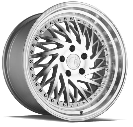 Aodhan DS03 (Passenger Side) 18X9.5 5X100 +35 Offset Wheel - Silver w/Machined Face - Aodhan Aftermarket Wheel