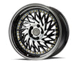 Aodhan DS03 (Passenger Side) 18X9.5 5X100 +35 Offset Wheel - Black Vacuum w/ Gold Rivets - Aodhan Aftermarket Wheel