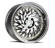 Aodhan DS03 (Driver Side) 18X9.5 5X100 +35 Offset Wheel - Vacuum Chrome w/Gold Rivets - Aodhan Aftermarket Wheel