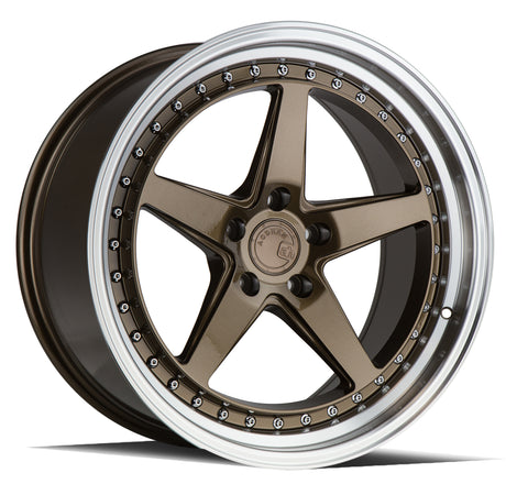 Aodhan DS05 18X9.5 5X114.3 +30 Offset Wheel - Bronze w/Machined Lip - Aodhan Aftermarket Wheel