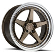 Aodhan DS05 18X9.5 5X114.3 +15 Offset Wheel - Bronze w/Machined Lip - Aodhan Aftermarket Wheel