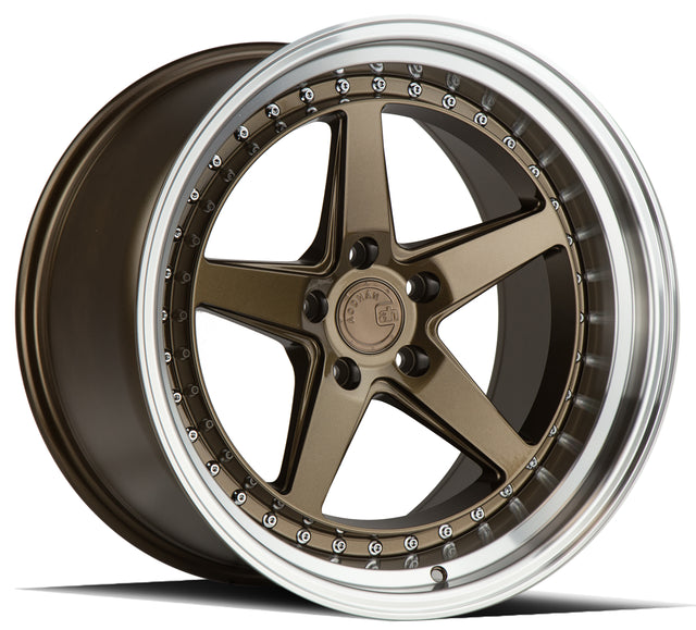 Aodhan DS05 19X11 5X114.3 +15 Offset Wheel - Bronze w/Machined Lip - Aodhan Aftermarket Wheel