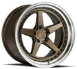 Aodhan DS05 19X11 5X114.3 +22 Offset Wheel - Bronze w/Machined Lip - Aodhan Aftermarket Wheel