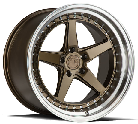 Aodhan DS05 19X11 5X114.3 +22 Offset Wheel - Bronze w/Machined Lip - Aodhan Aftermarket Wheel