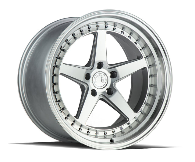 Aodhan DS05 19X11 5X114.3 +15 Offset Wheel - Silver w/Machined Face - Aodhan Aftermarket Wheel