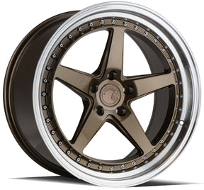 Aodhan DS05 19X9.5 5X114.3 +15 Offset Wheel - Bronze w/Machined Lip - Aodhan Aftermarket Wheel