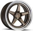 Aodhan DS05 19X9.5 5X114.3 +22 Offset Wheel - Bronze w/Machined Lip - Aodhan Aftermarket Wheel