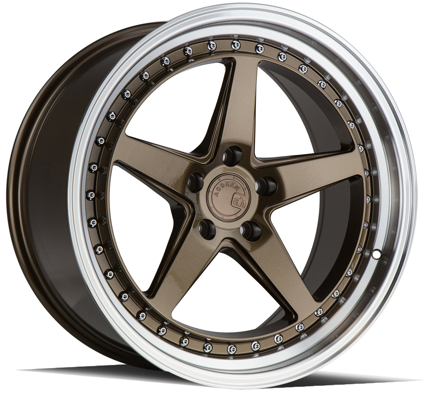 Aodhan DS05 19X9.5 5X114.3 +22 Offset Wheel - Bronze w/Machined Lip - Aodhan Aftermarket Wheel