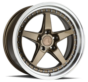 Aodhan DS05 18X8.5 5X100 +35 Offset Wheel - Bronze w/Machined Lip - Aodhan Aftermarket Wheel