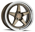 Aodhan DS05 18X8.5 5X114.3 +35 Offset Wheel - Bronze w/Machined Lip - Aodhan Aftermarket Wheel