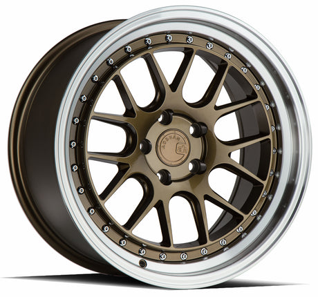 Aodhan DS06 18X8.5 5X114.3 +35 Offset Wheel - Bronze w/Machined Lip - Aodhan Aftermarket Wheel