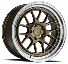 Aodhan DS06 18X9.5 5X114.3 +22 Offset Wheel - Bronze w/Machined Lip - Aodhan Aftermarket Wheel