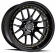 Aodhan DS06 19X9.5 5X114.3 +15 Offset Wheel - Gloss Black W /Gold Rivets - Aodhan Aftermarket Wheel