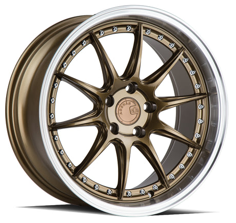 Aodhan DS07 18X8.5 5X100 +35 Offset Wheel - Bronze w/Machined Lip - Aodhan Aftermarket Wheel