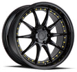 Aodhan DS07 18X9.5 5X114.3 +15 Offset Wheel - Gloss Black W /Gold Rivets - Aodhan Aftermarket Wheel