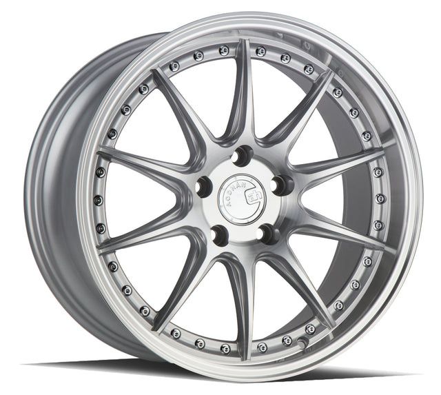 Aodhan DS07 18X9.5 5X100 +35 Offset Wheel - Silver w/Machined Face - Aodhan Aftermarket Wheel