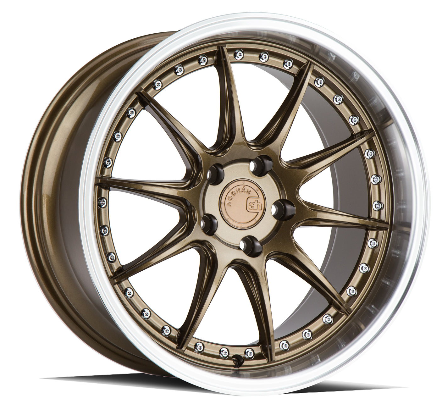 Aodhan DS07 19X9.5 5X114.3 +30 Offset Wheel - Bronze w/Machined Lip - Aodhan Aftermarket Wheel