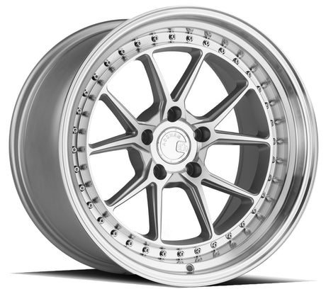 Aodhan DS08 18X10.5 5X114.3 +22 Offset Wheel - Silver w/Machined Face - Aodhan Aftermarket Wheel