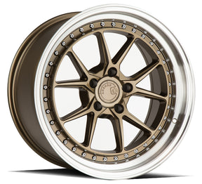 Aodhan DS08 18X8.5 5X114.3 +35 Offset Wheel - Bronze w/Machined Lip - Aodhan Aftermarket Wheel