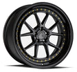 Aodhan DS08 18X8.5 5X100 +35 Offset Wheel - Gloss Black W /Gold Rivets - Aodhan Aftermarket Wheel