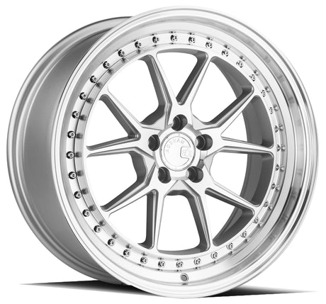 Aodhan DS08 18X8.5 5X120 +35 Offset Wheel - Silver w/Machined Face - Aodhan Aftermarket Wheel