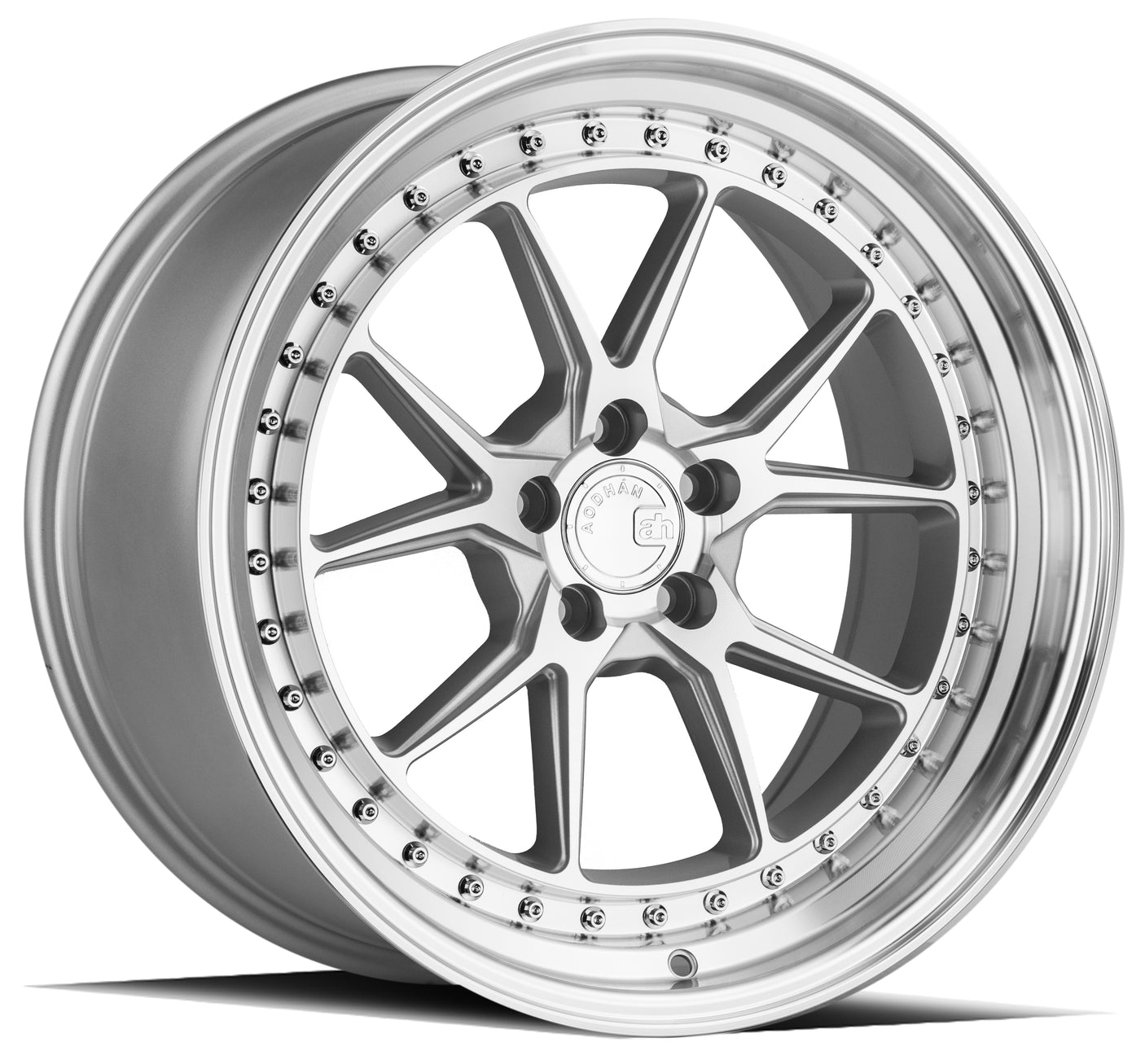 Aodhan DS08 18X9.5 5X114.3 +30 Offset Wheel - Silver w/Machined Face - Aodhan Aftermarket Wheel