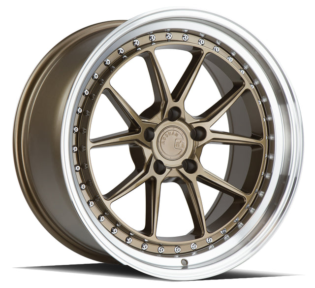 Aodhan DS08 19X11 5X114.3 +22 Offset Wheel - Bronze w/Machined Lip - Aodhan Aftermarket Wheel