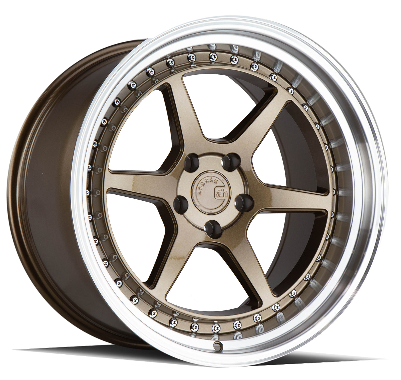 Aodhan DS09 18X10.5 5X114.3 +15 Offset Wheel - Bronze w/Machined Lip - Aodhan Aftermarket Wheel