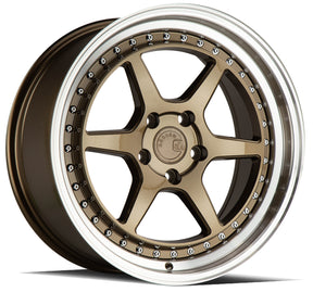 Aodhan DS09 18X8.5 5X100 +35 Offset Wheel - Bronze w/Machined Lip - Aodhan Aftermarket Wheel