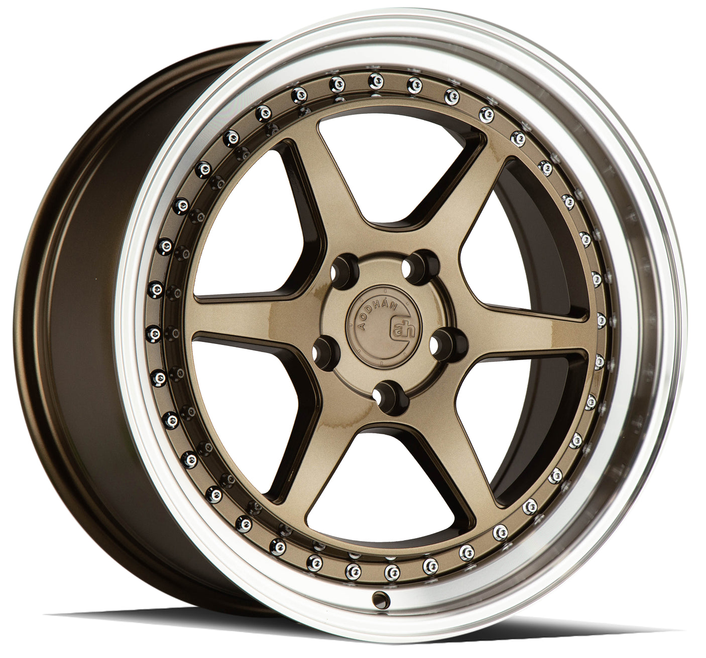 Aodhan DS09 19X8.5 5X114.3 +35 Offset Wheel - Bronze w/Machined Lip - Aodhan Aftermarket Wheel