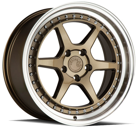 Aodhan DS09 19X8.5 5X114.3 +35 Offset Wheel - Bronze w/Machined Lip - Aodhan Aftermarket Wheel