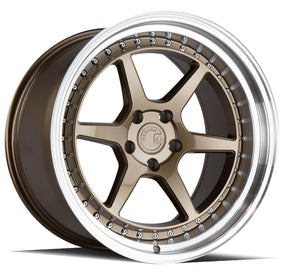 Aodhan DS09 19X11 5X114.3 +22 Offset Wheel - Bronze w/Machined Lip - Aodhan Aftermarket Wheel