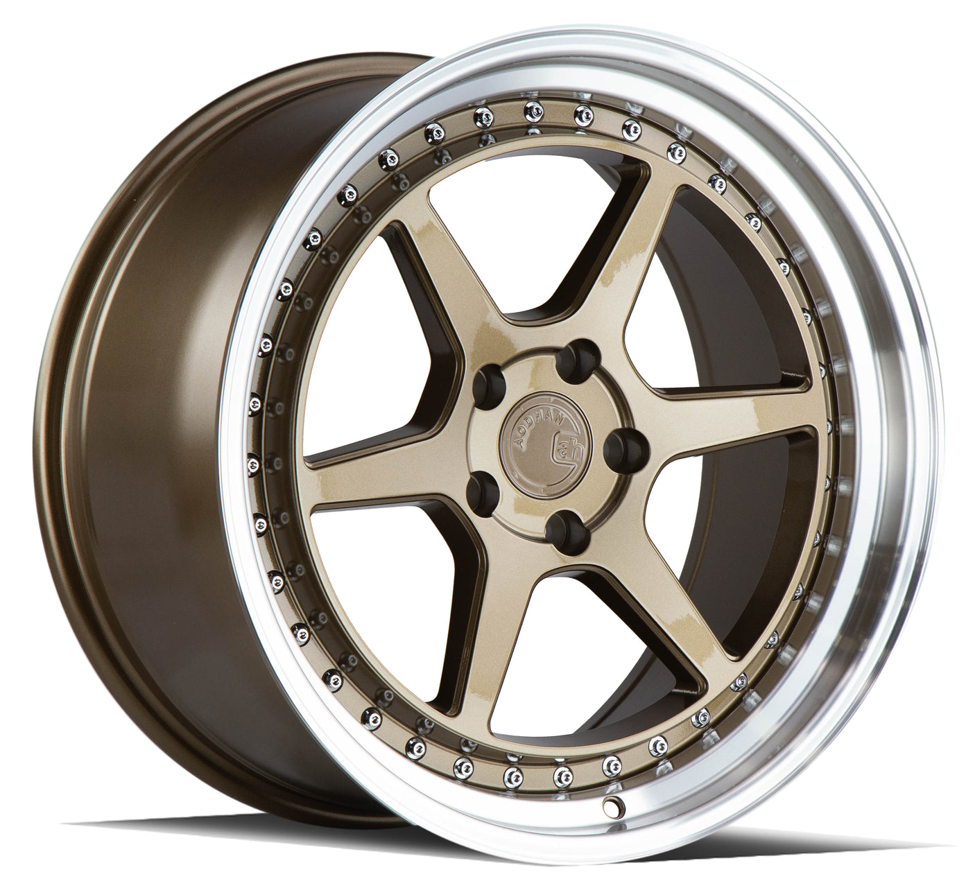 Aodhan DS09 19X9.5 5X114.3 +15 Offset Wheel - Bronze w/Machined Lip - Aodhan Aftermarket Wheel